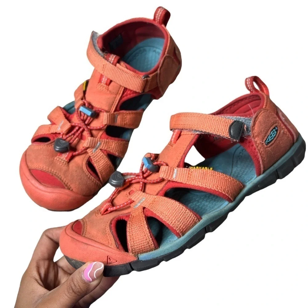 Keen - Seacamp II CNX Orange Blue Sport Sandals Size 5